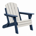 Adirondack Gartenstuhl 80 x 90 x 98 cm Holz Blau Creme mit Armlehnen