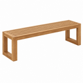 Gartenbank 180 x 40 x 45 cm aus Massivholz Natur mit Lattenfläche
