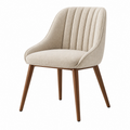 Esszimmerstuhl 60 x 62 x 82 cm Beige Stoffbezug Holzgestell Gepolstert